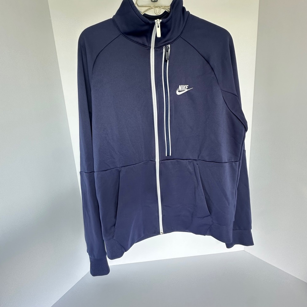 Nike Track Jacket Full Zip‎ Navy Blue Mens Sportswear Athletic Activewear